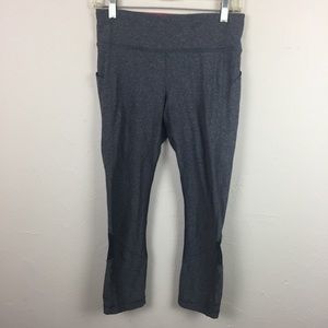 Lululemon Crop Leggings Side Pockets Mesh Detail